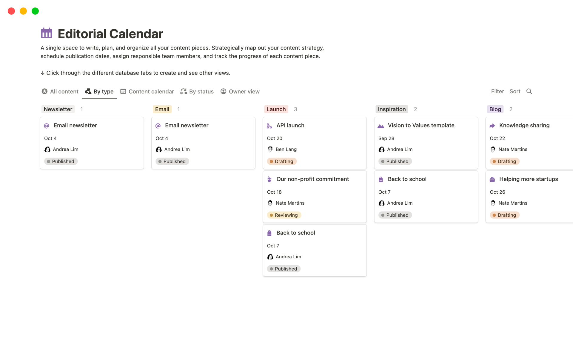 Streamline your content creation process with our versatile Editorial Calendar template.