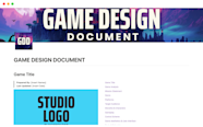 Notion Game Design Document GDD 