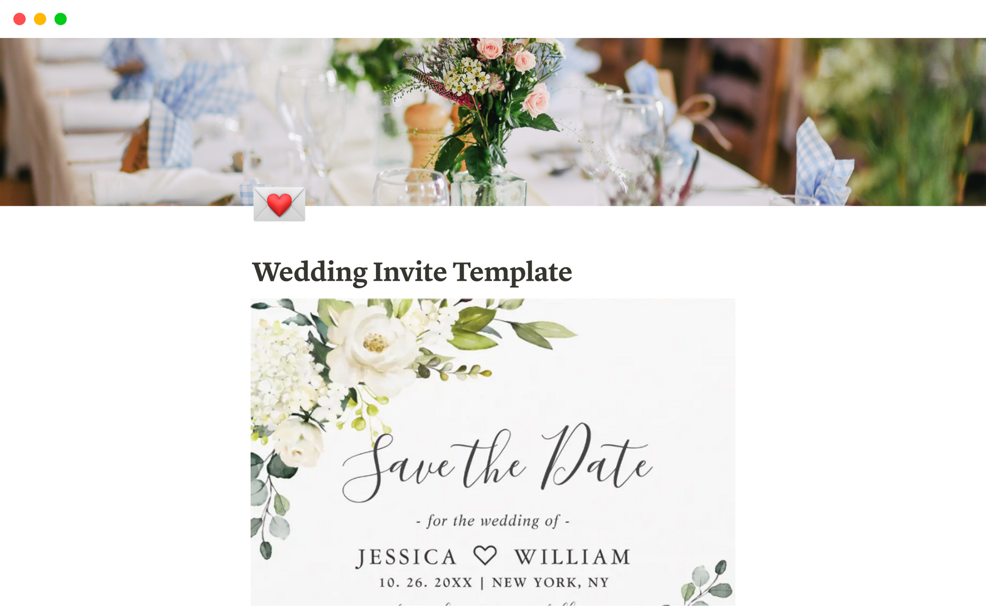 A template preview for Wedding Invite Template