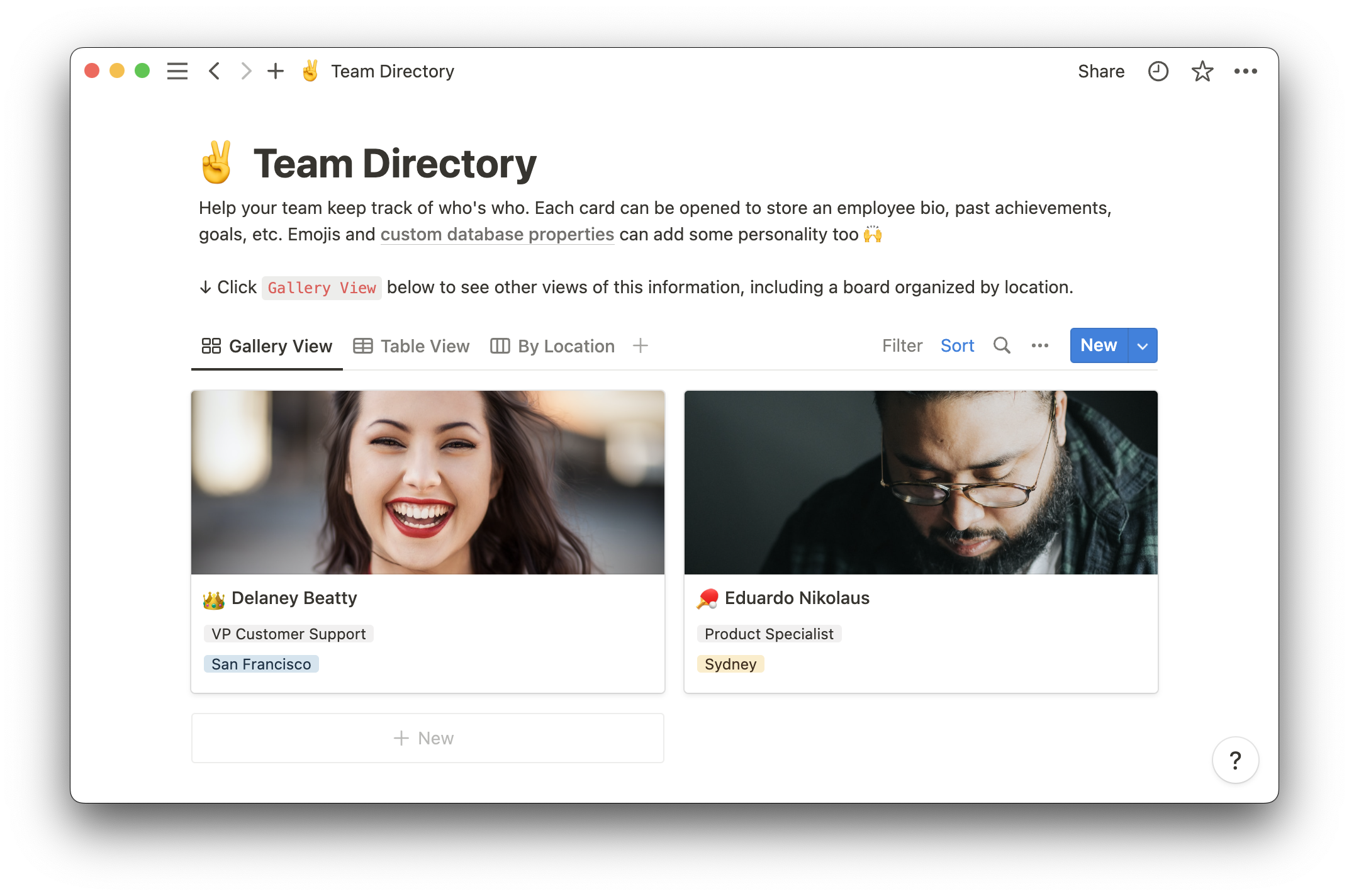 team directory template image