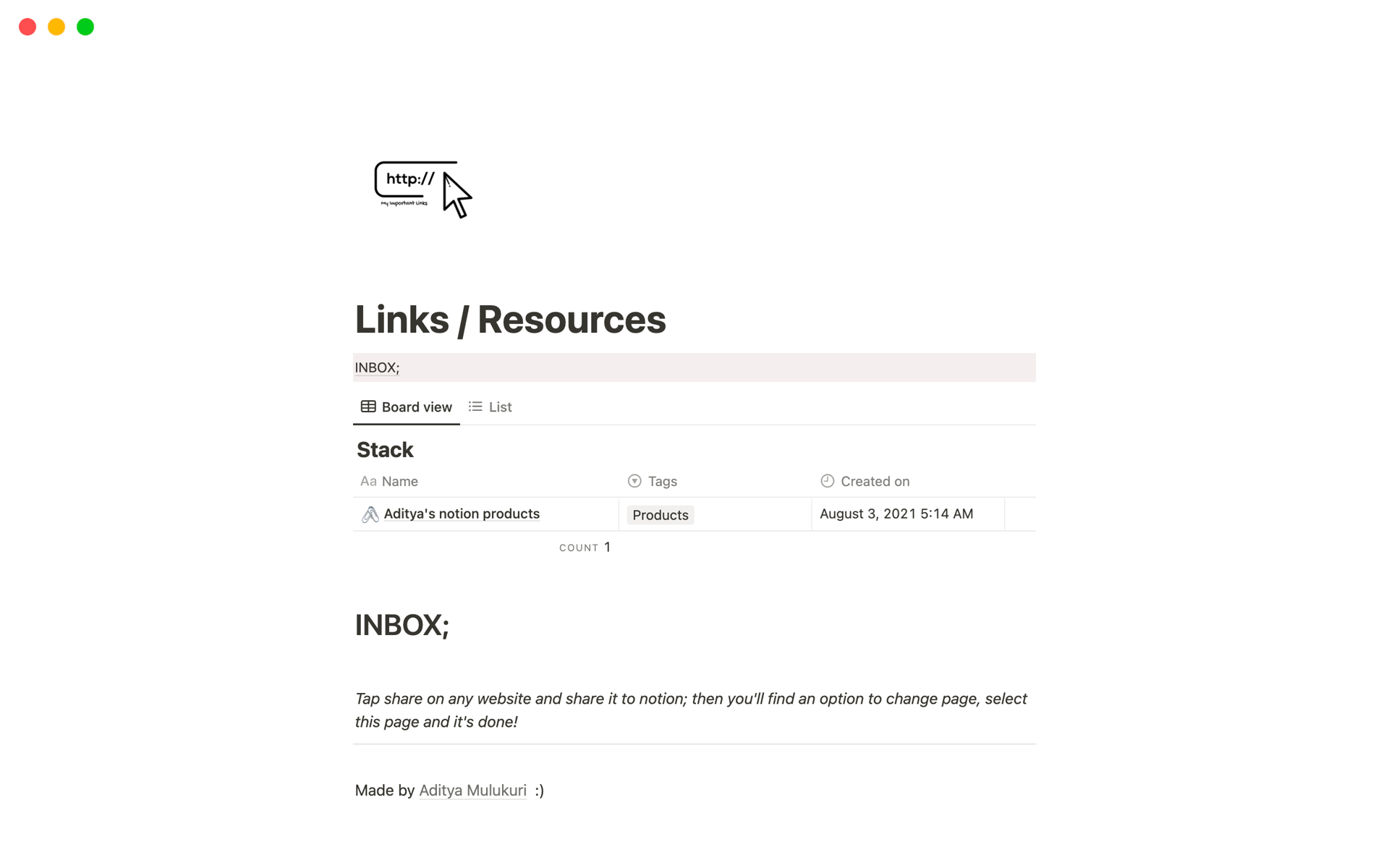 A template preview for Resources Pocket