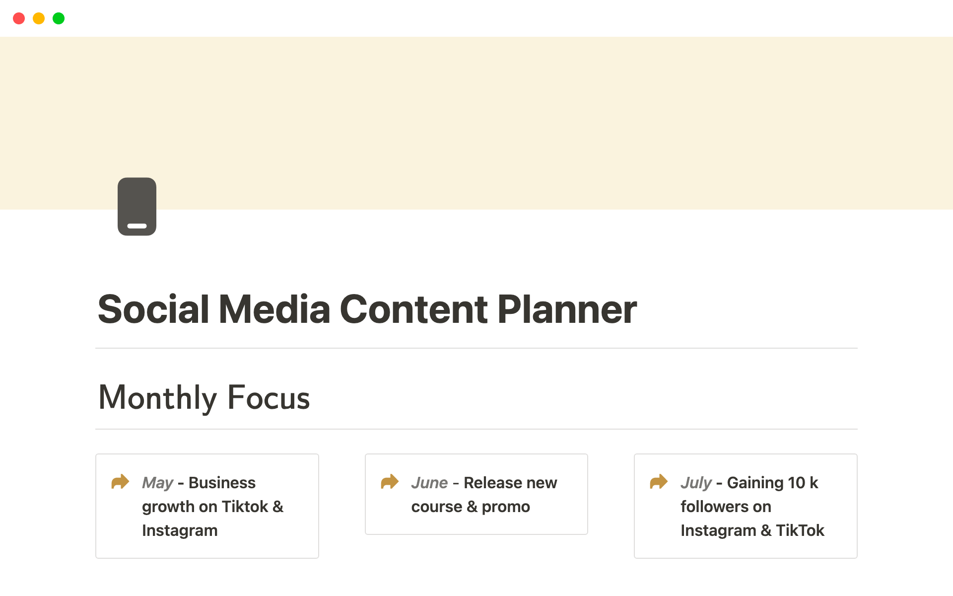 With monthly focuses, goals, demographics, content pillars, content calendar, idea bank and individual social platform strategies, you'll have everything you need to plan and schedule engagement.