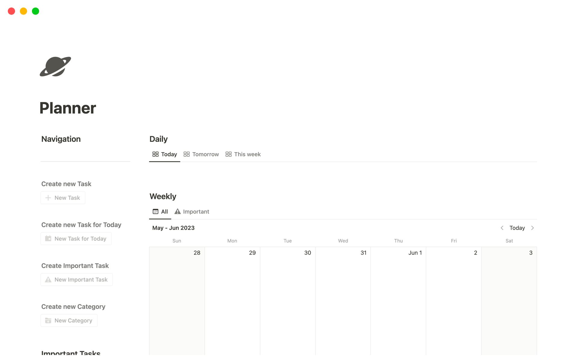 Daily, Weekly, Monthly Planner. Manage your life, meetings in one place.