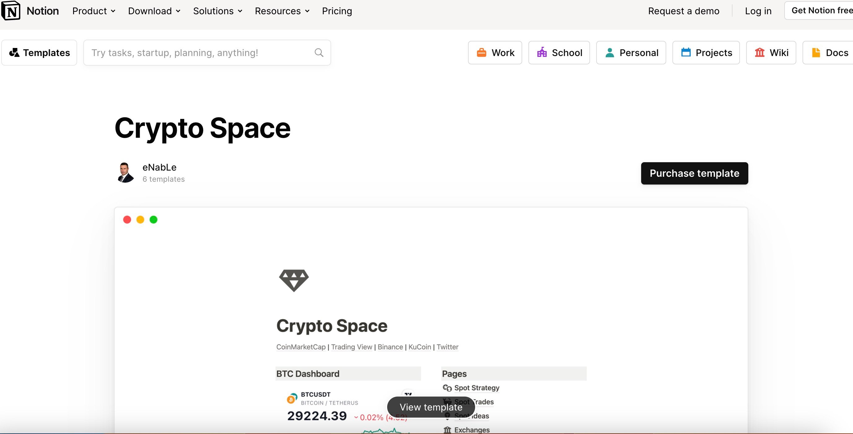 Crypto Space template 