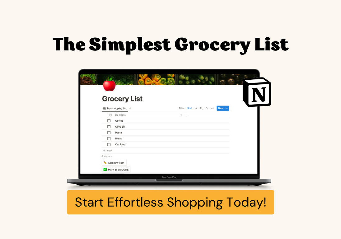 The simplest and delightful checklist that allows you to effortlessly mark and unmark items as you do your grocery shopping. 