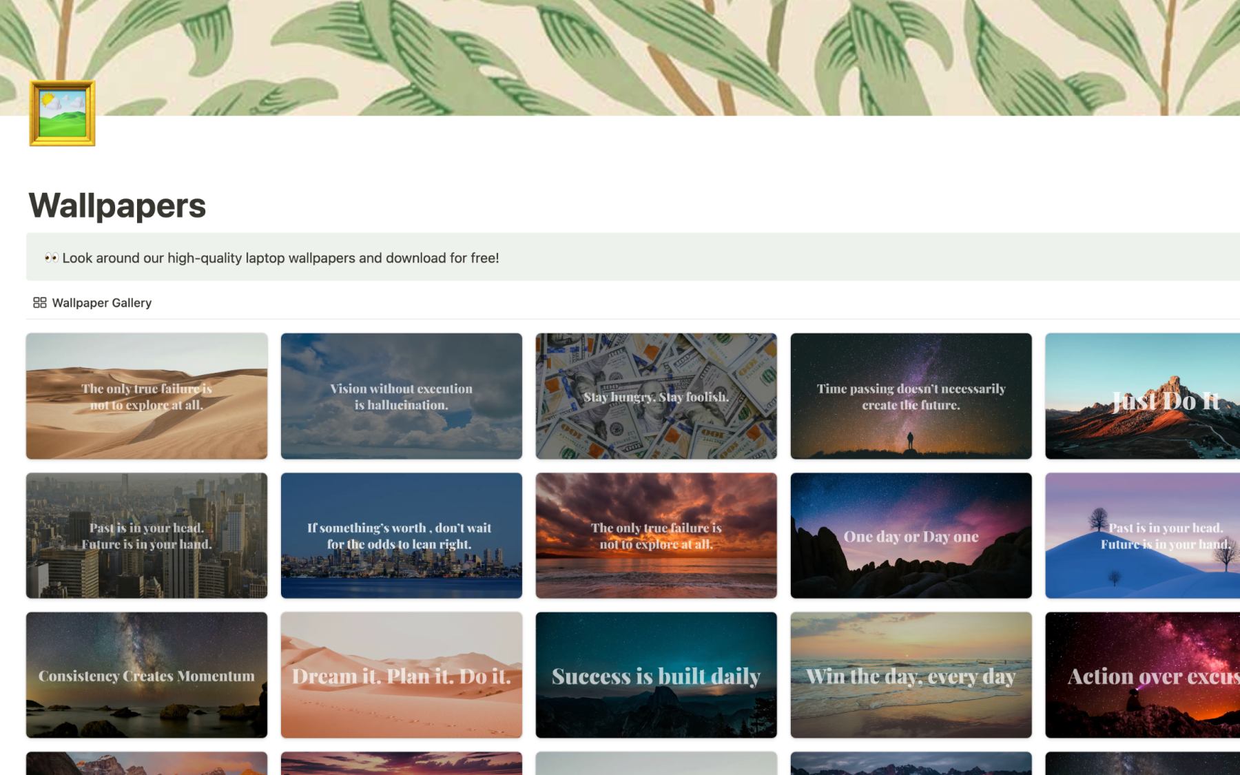 Daily Habit Tracker (Free) Notion Template