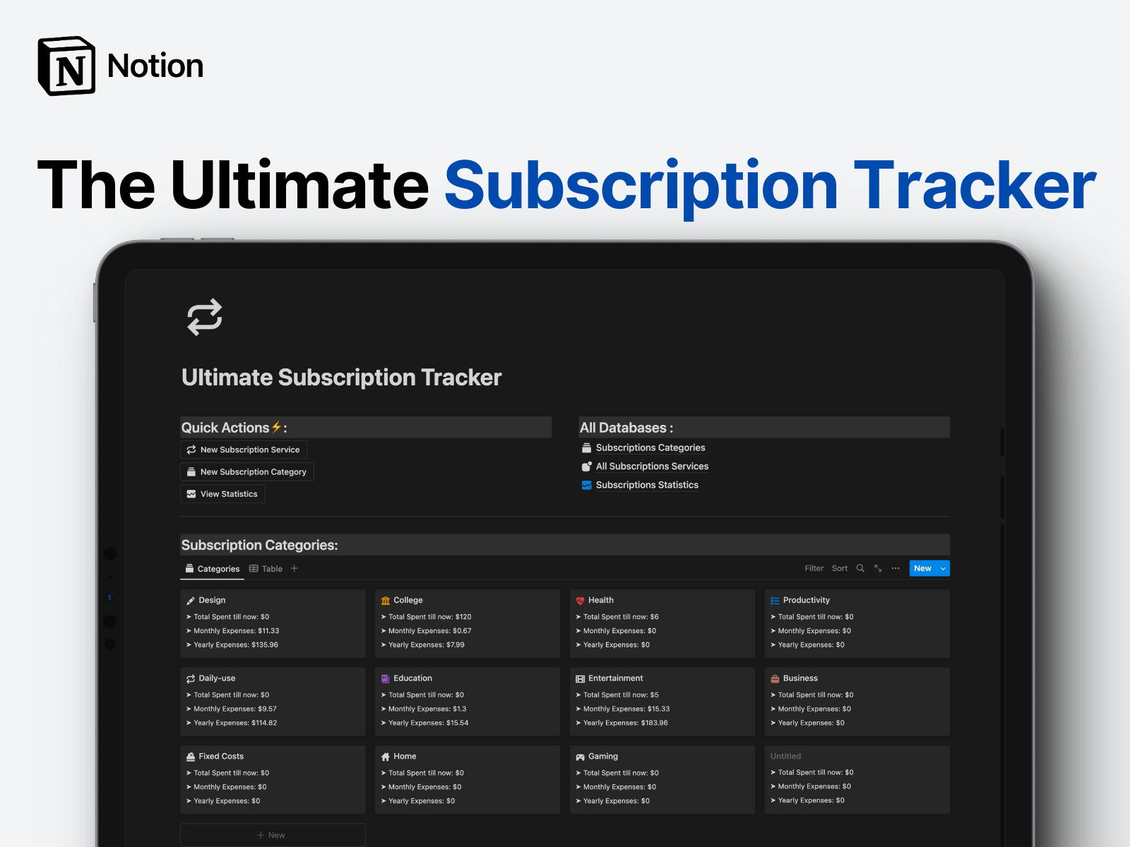 Transform your subscription management with this template, like never before.