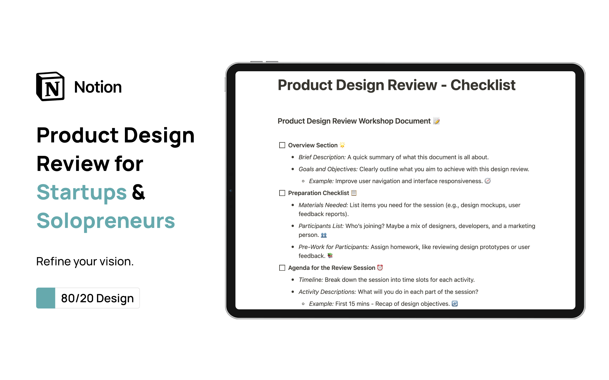 Boost your product's appeal with 80/20 Design's ✅ Product Design Review. Tailored for solopreneurs and startups, it offers key design insights and tips 🖌️.
Discover more at www.8020d.com.