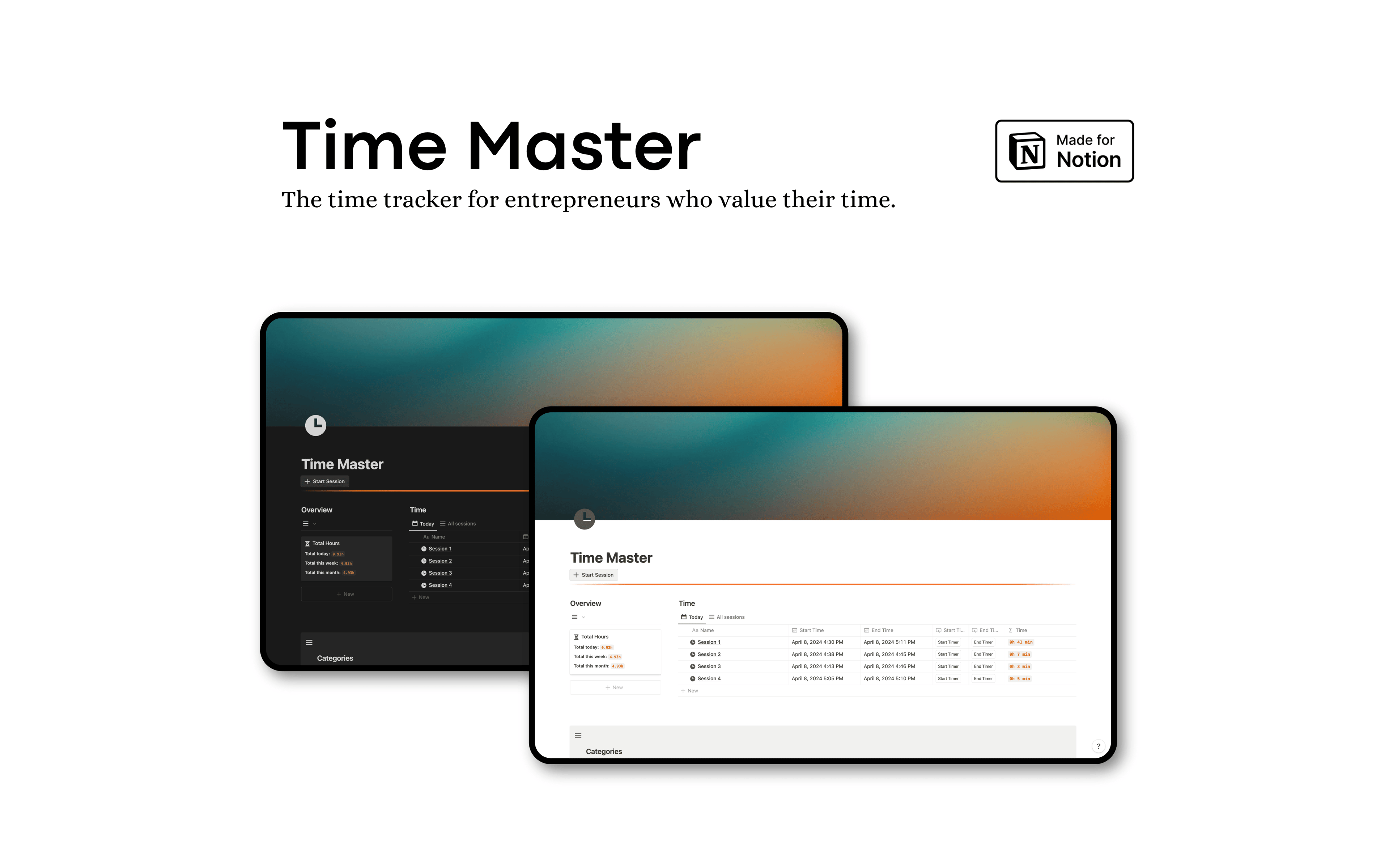 Enhance your time management skills effortlessly with the Time Master. Keep track of your activities, gain insights, and boost productivity like never before.