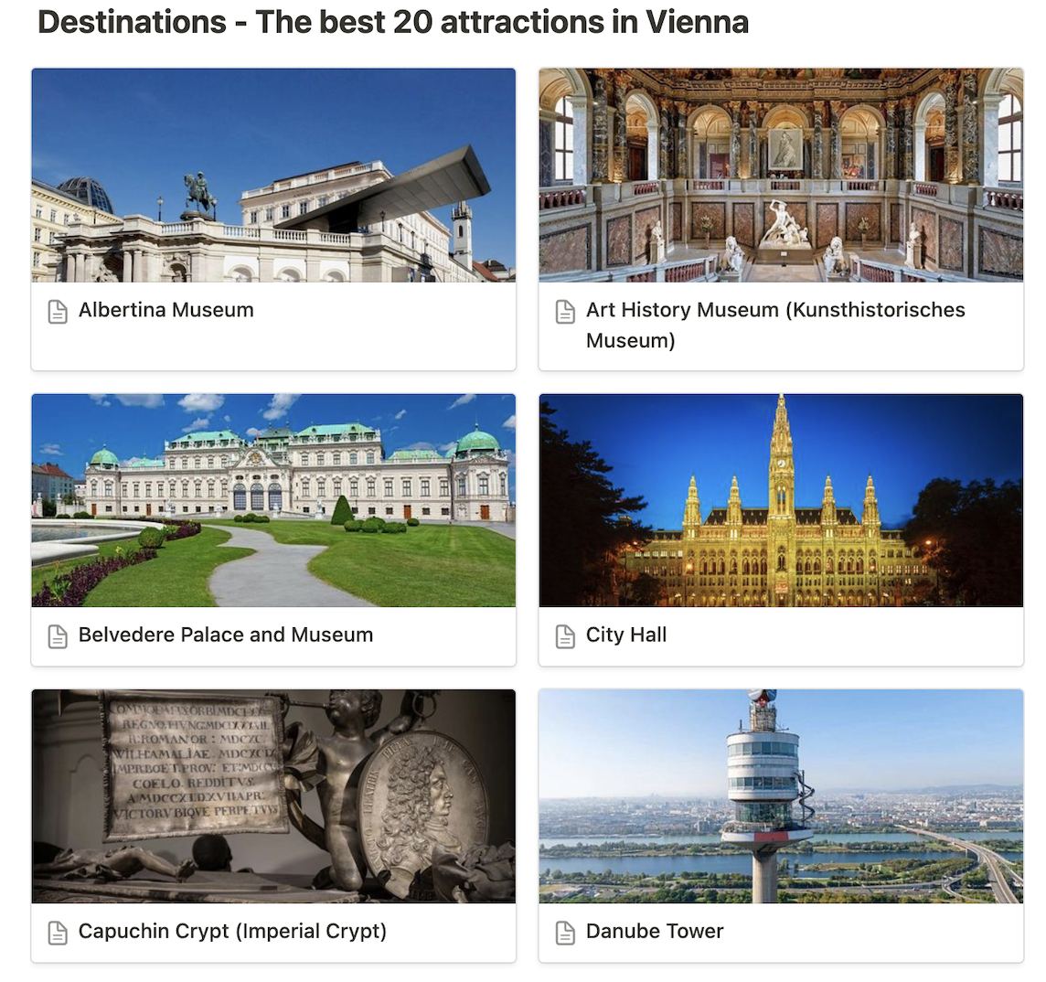 Explore the timeless elegance of Vienna, Austria, with this comprehensive destination guide Notion template. This meticulously crafted template offers travelers a seamless planning experience, covering everything from must-see landmarks to hidden gems. 