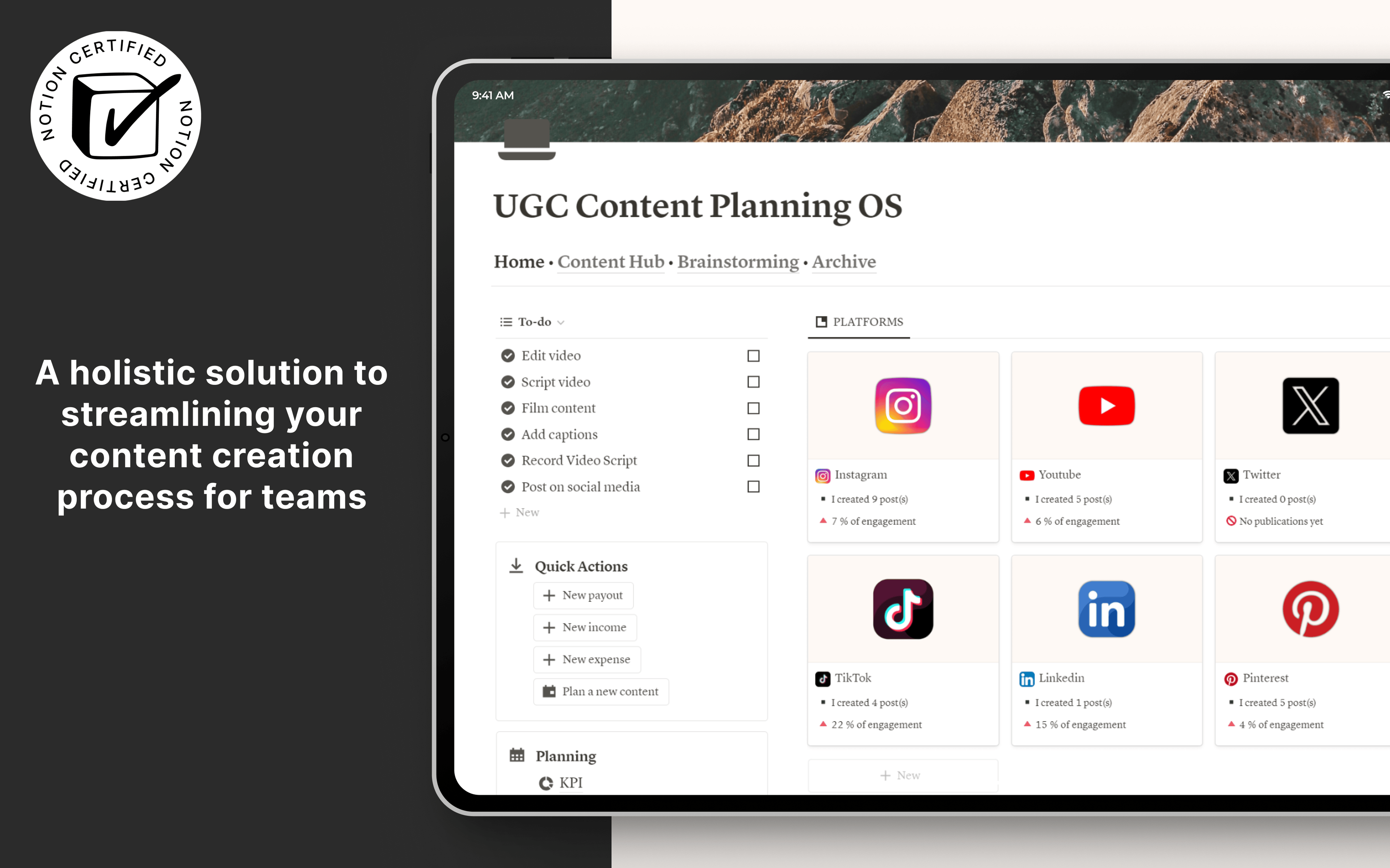 Are you tired of juggling content creation, team collaboration, and brand management across multiple tools? Look no further! The Notion Content Planner for Agencies and Brands is your ultimate solution to streamline your content management strategy & enhance team productivity