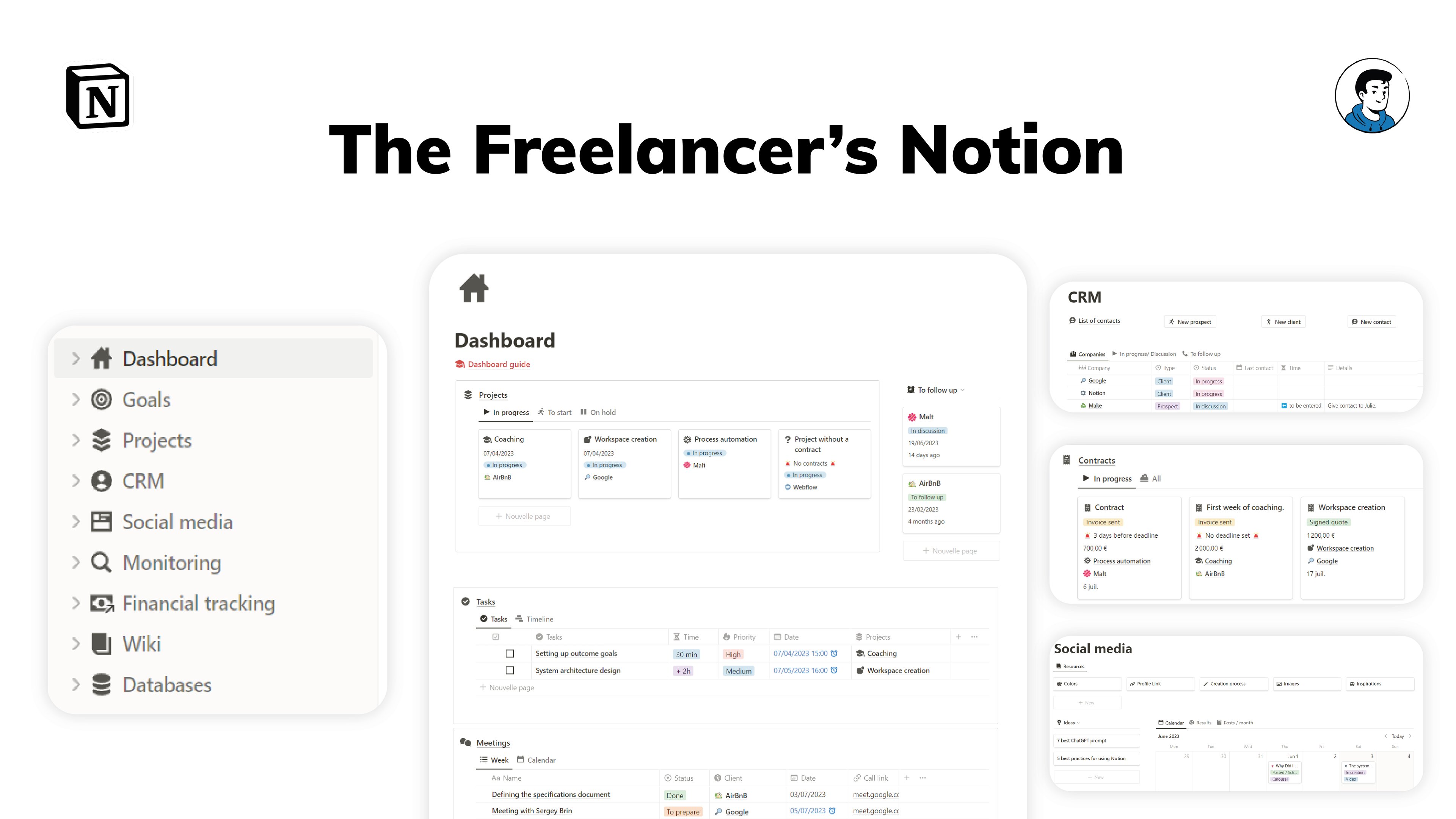 If you are a freelancer, this template is made for you.