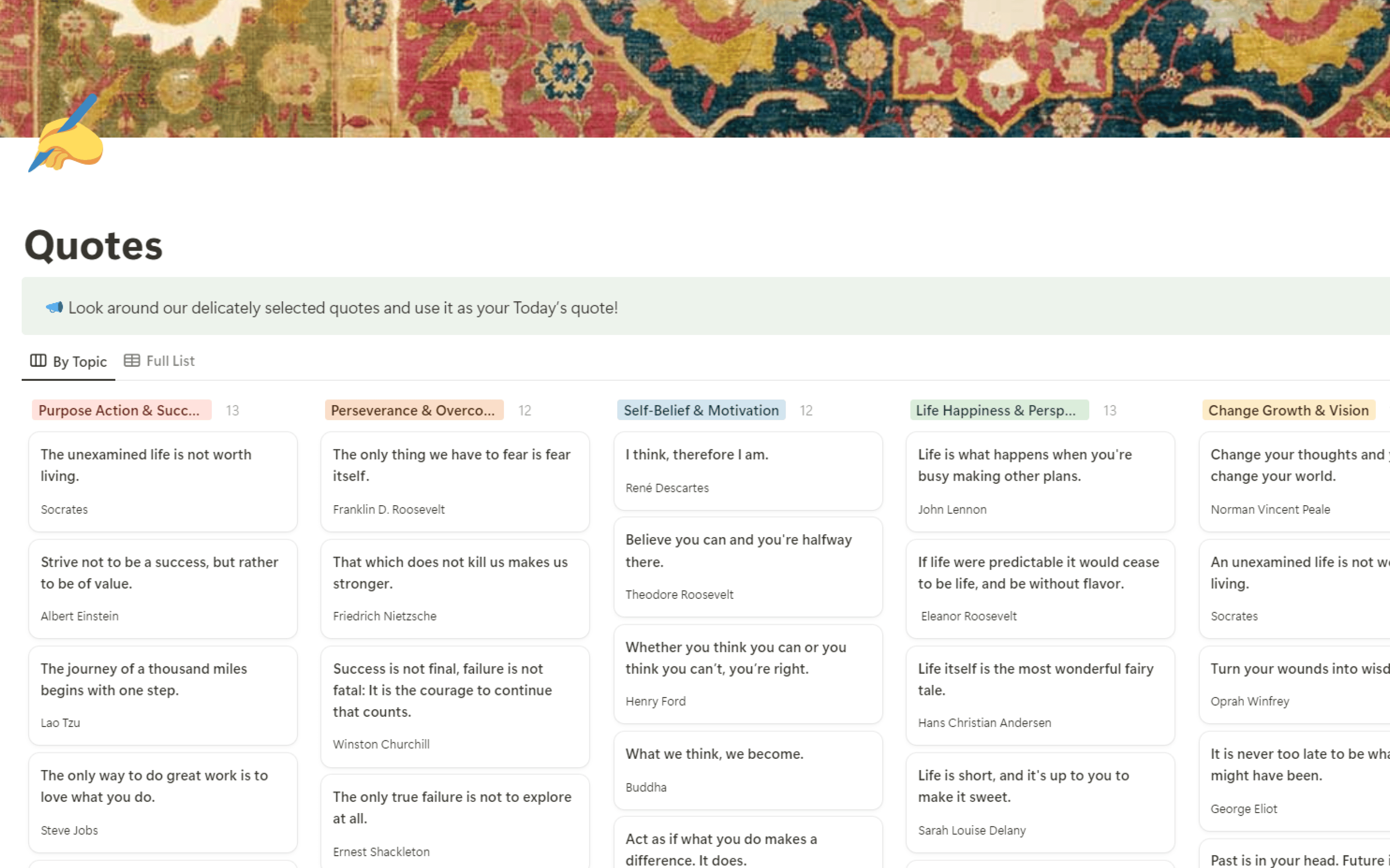 Daily Habit Tracker Notion Template
