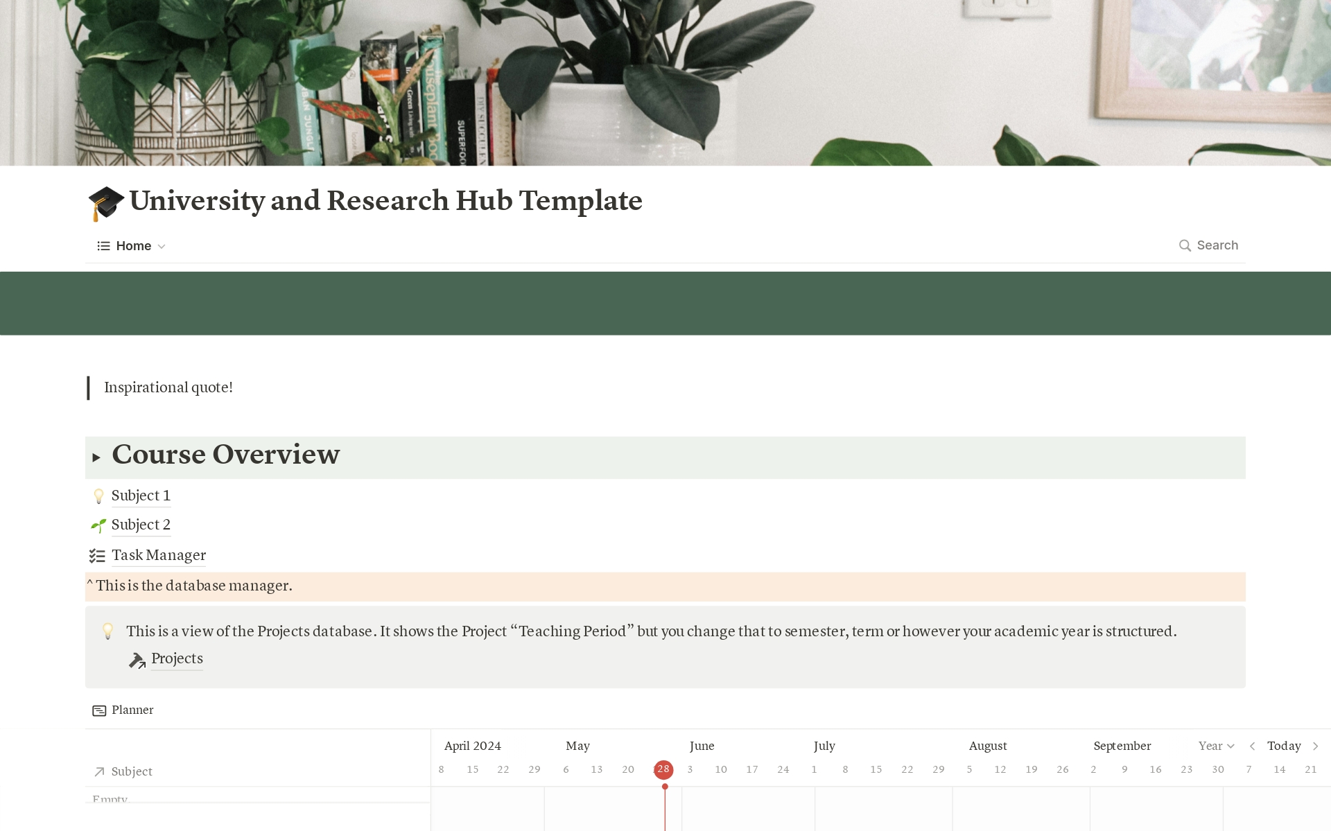 A template preview for University and Research Hub