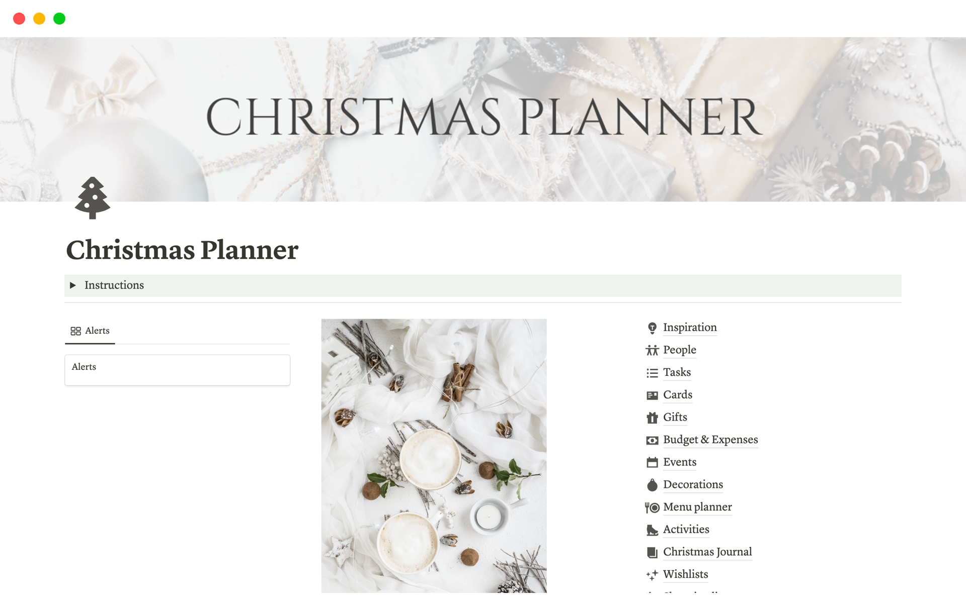 This Christmas planner is perfect for planning events during the Holidays, plan gifts, respect your budget, plan decorations and more. 