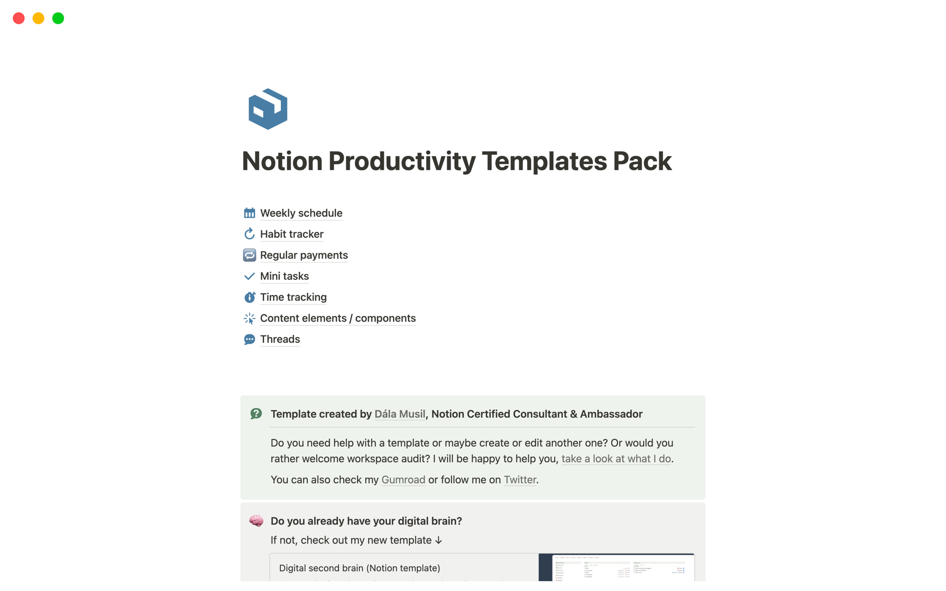 Productivity Templates Pack Notion Template Productivity Templates Pack Notion Template