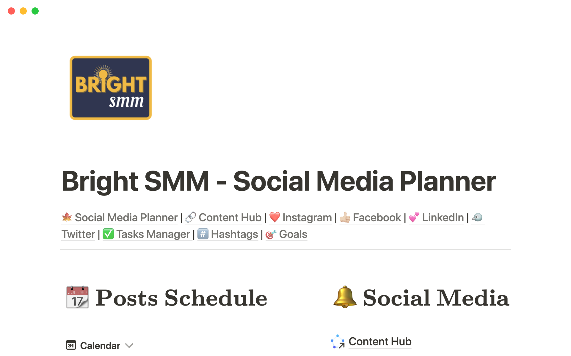 An all-in-one social media content media planner.