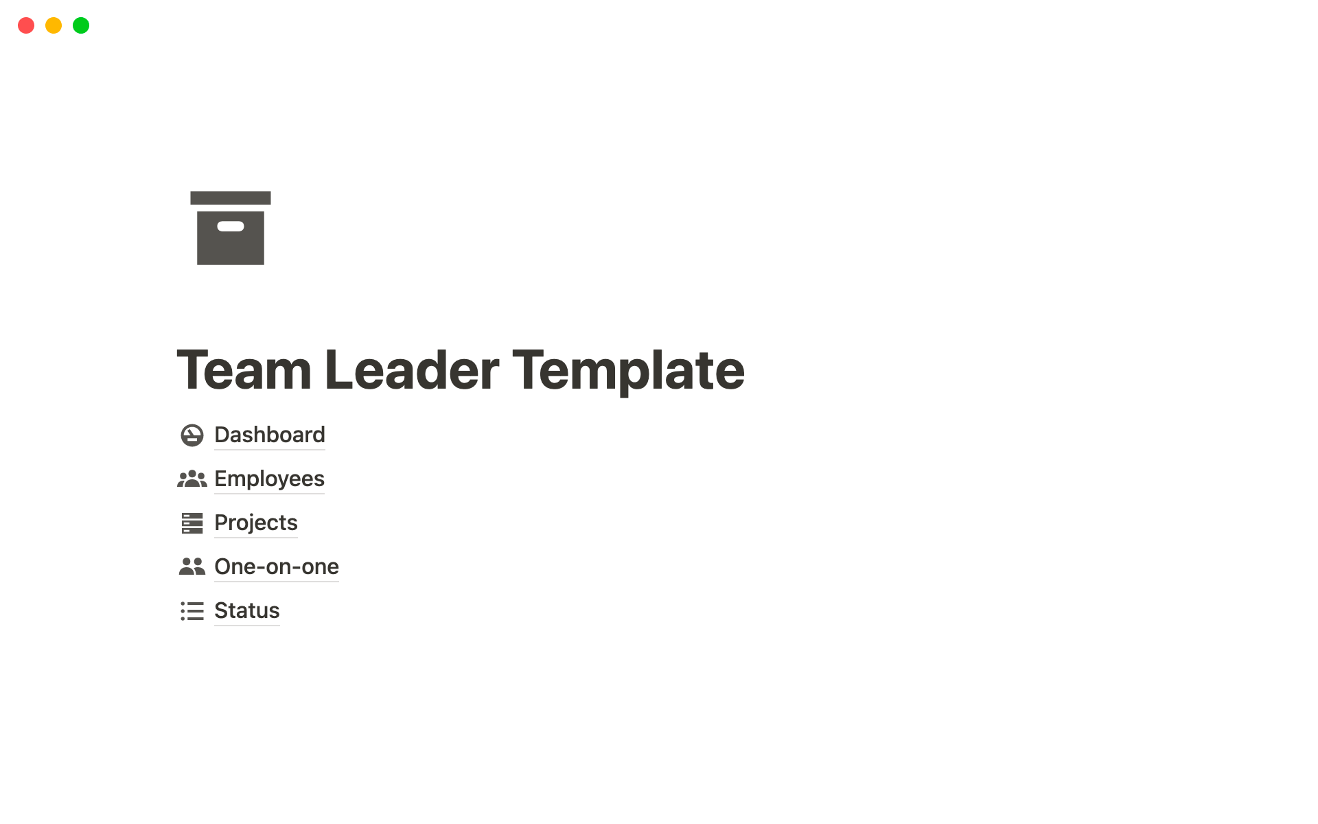 Team leader organizer.