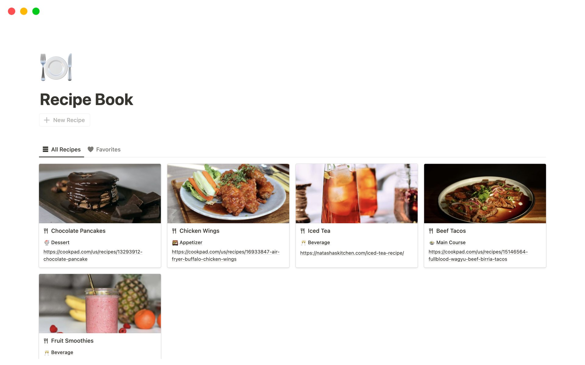 The Recipe Book Notion template is a comprehensive solution for organizing your recipes, allowing you to store, manage, and categorize recipes in one place.