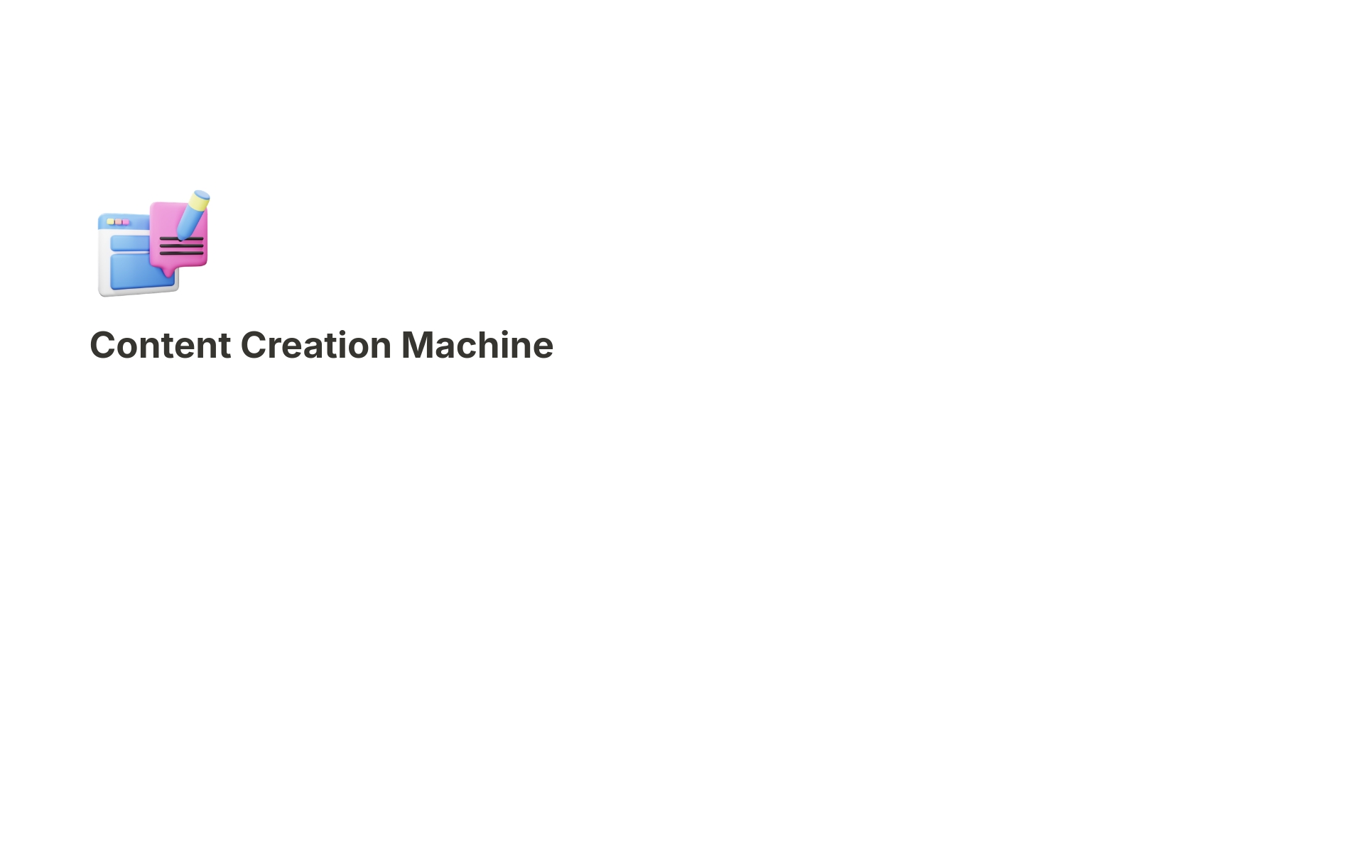 Vista previa de plantilla para AI-Powered Content Creation Machine