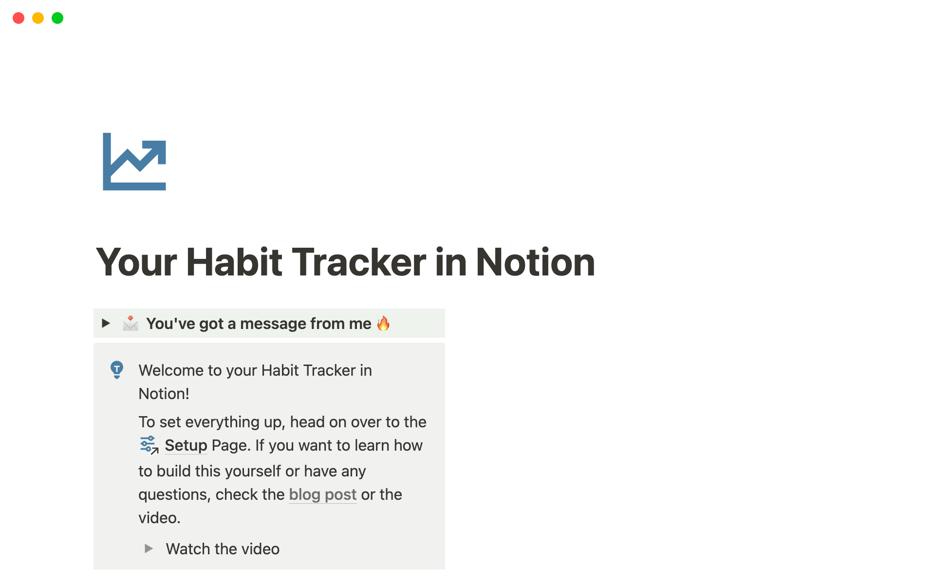 En förhandsgranskning av mallen för Best Notion Habit Tracker for 2023