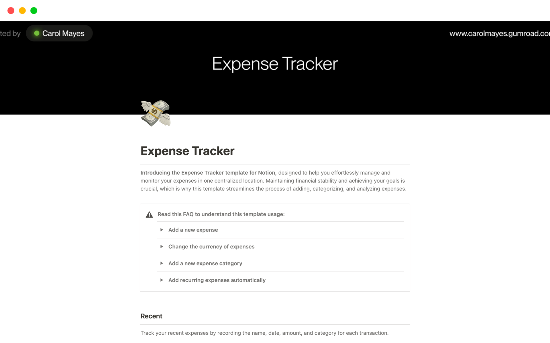 The Expense Tracker Template for Notion has everything you need to easily track your expenses, stay organized, and gain financial clarity!