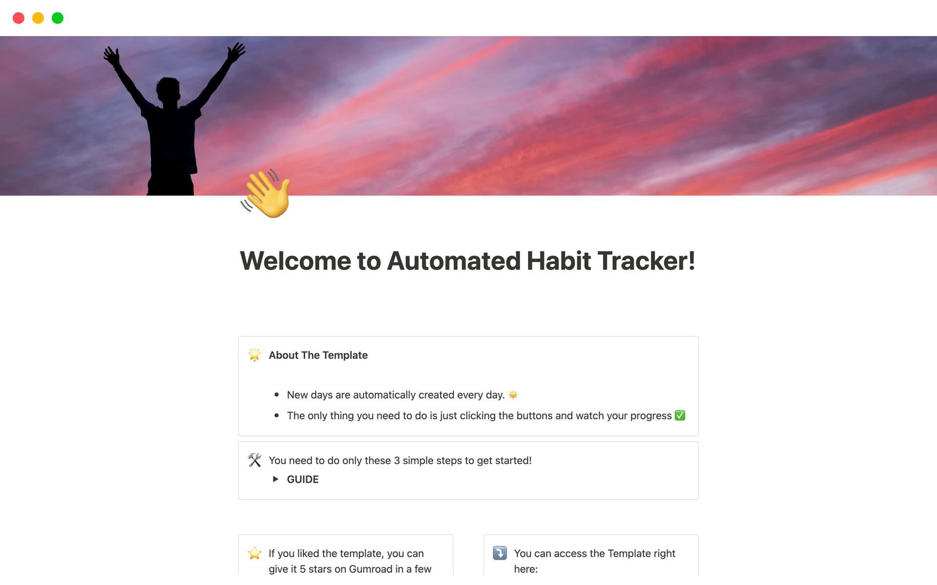 Fully automated Habit Tracker with everything you need.