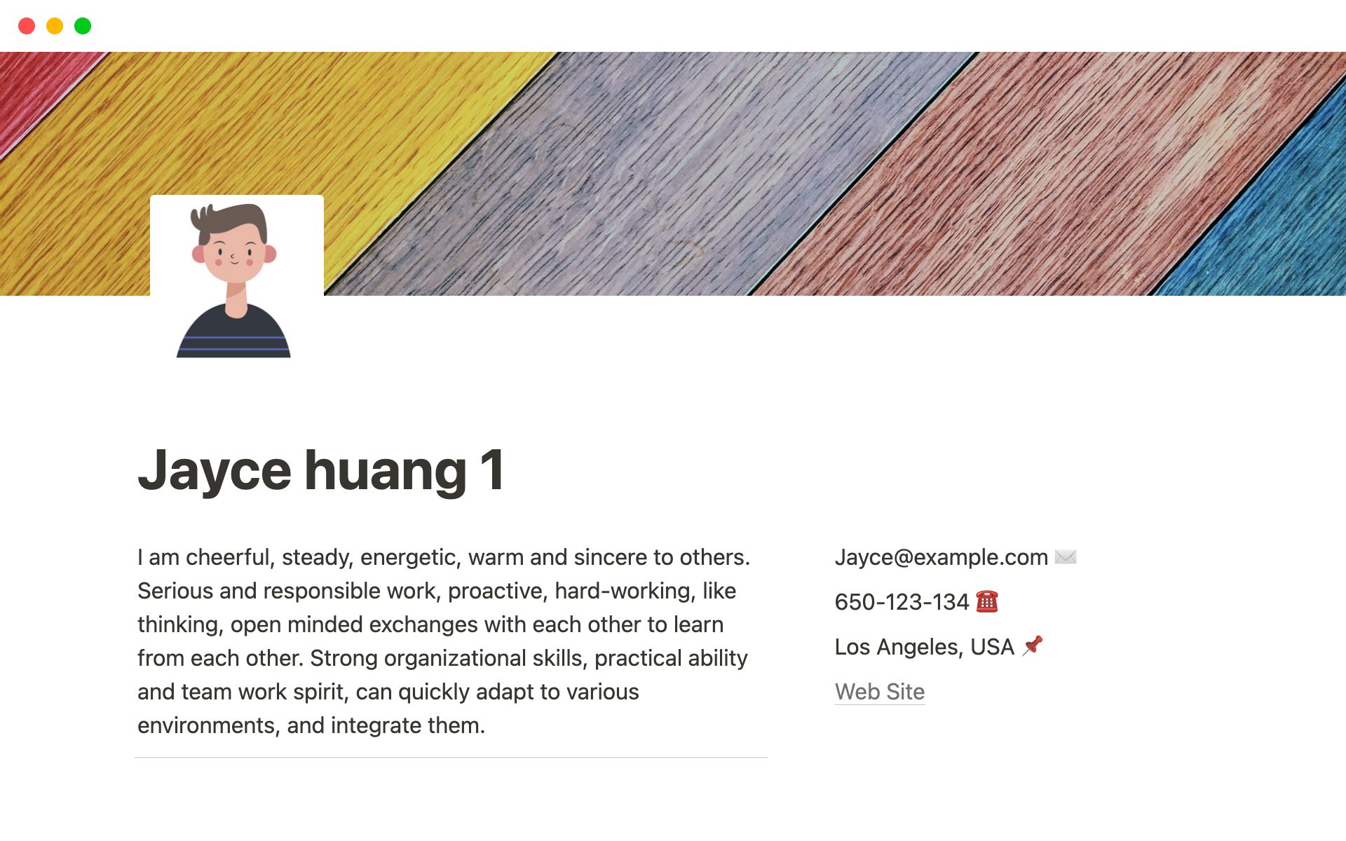 Beautiful Resume Template Notion - Desktop 