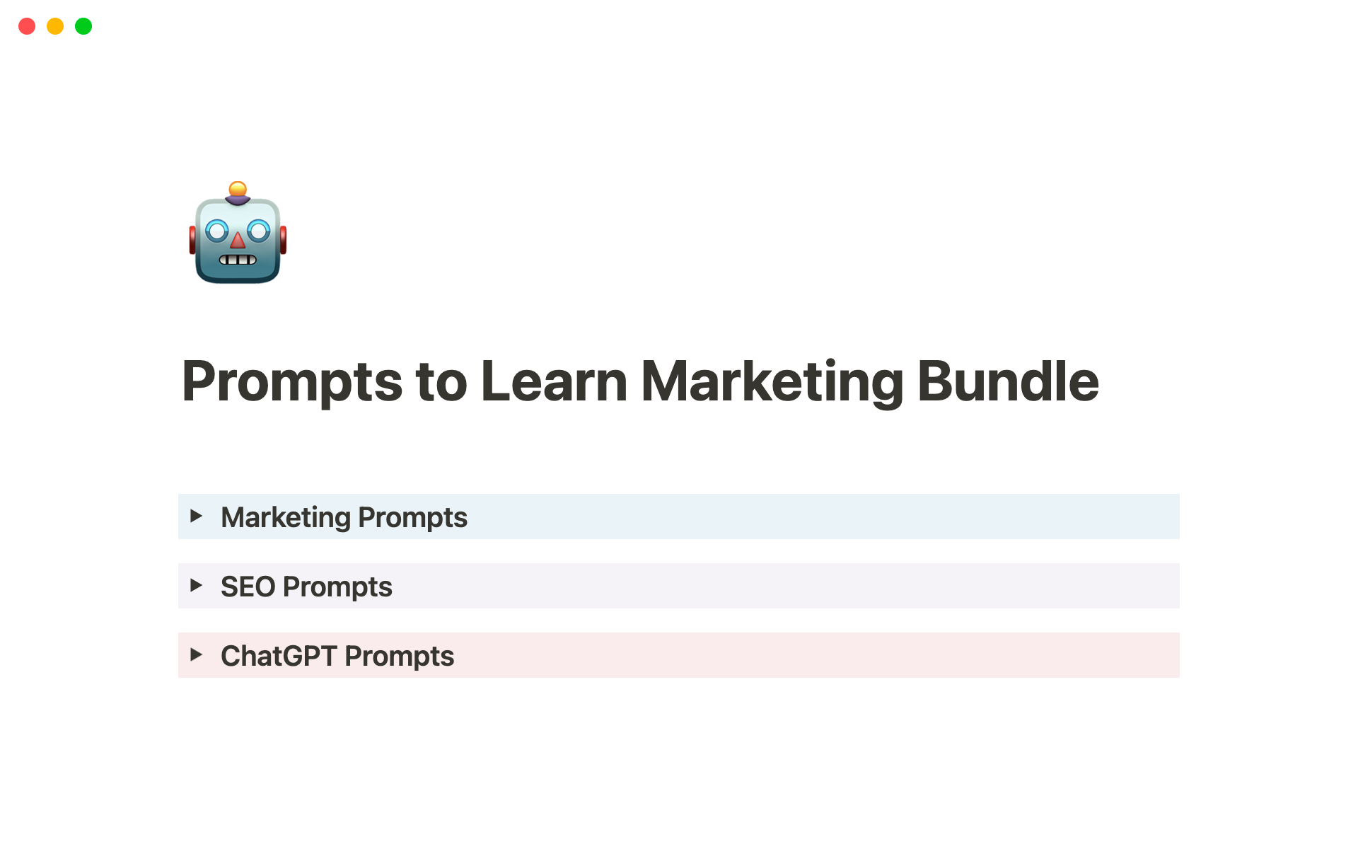 A template preview for ChatGPT SEO & Marketing Bundle