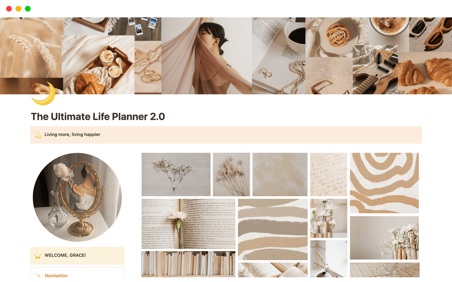 A template preview for The Ultimate Life Planner 2.0