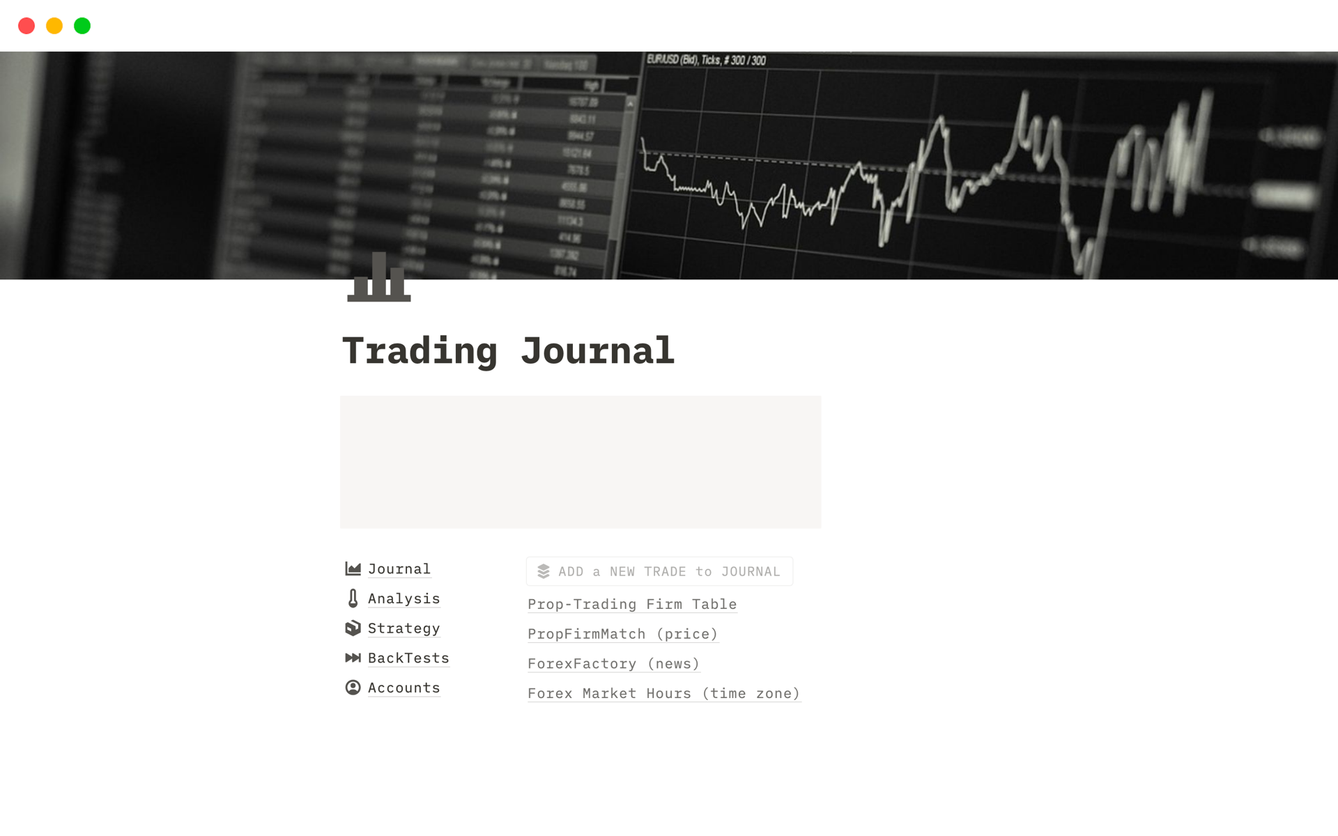 Simple trading Journal, to master your skills. Strategy, Daily Analysis and Main Page. Easy to use and understand, user friendly.