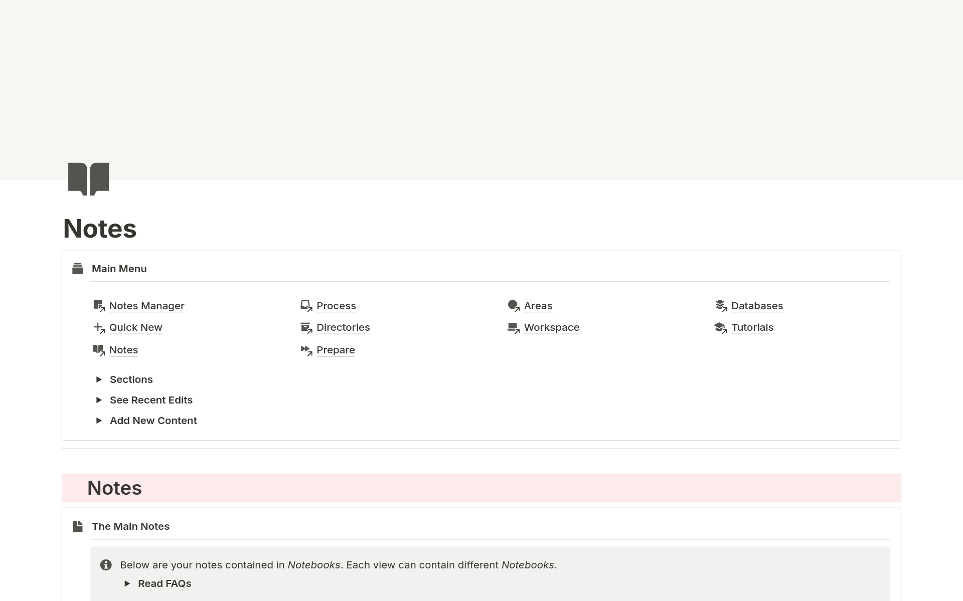 Notes Manager Template | Notion Marketplace
