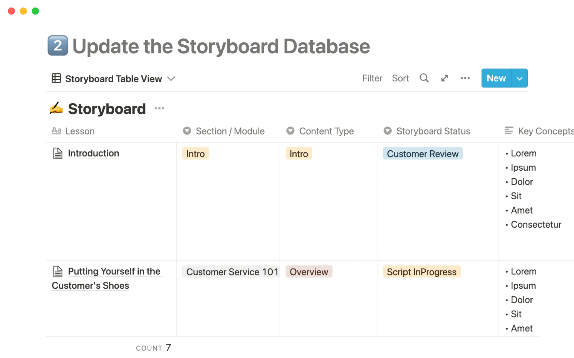 Designed for course creators, instructional designers, trainers and other professional to storyboard their training course prior to developing it.