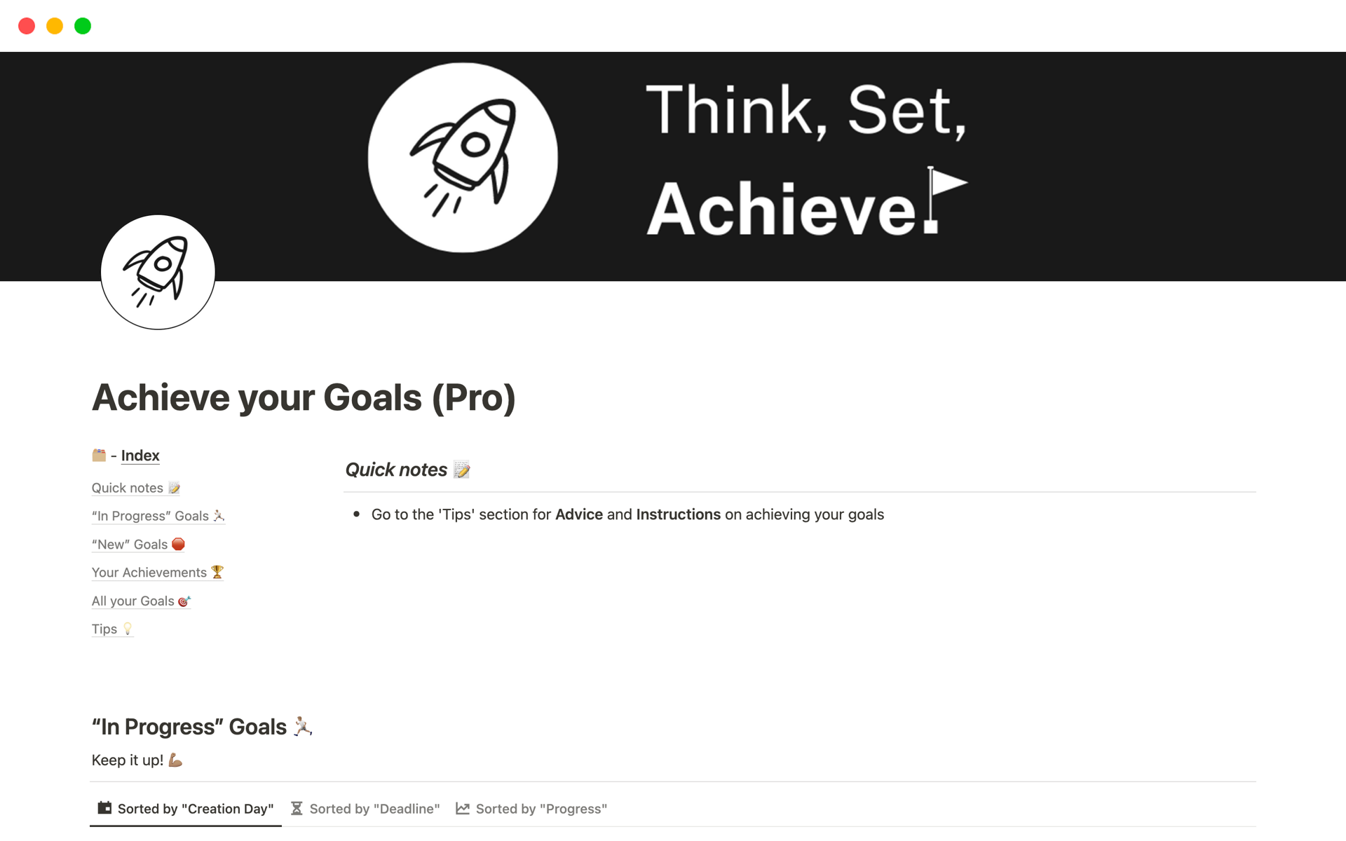 Achieve your Goals (Pro) by Christian Fresu (Christian's Notion(04)