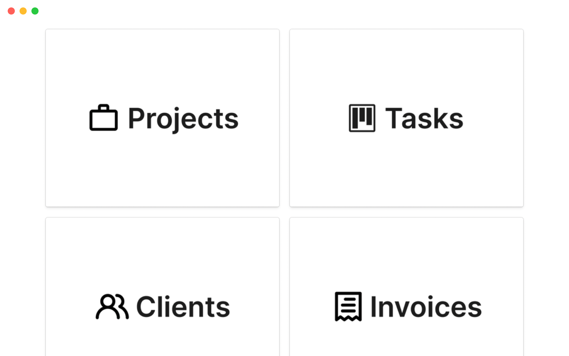 Manage your projects, tasks, and generate invoices in Notion.