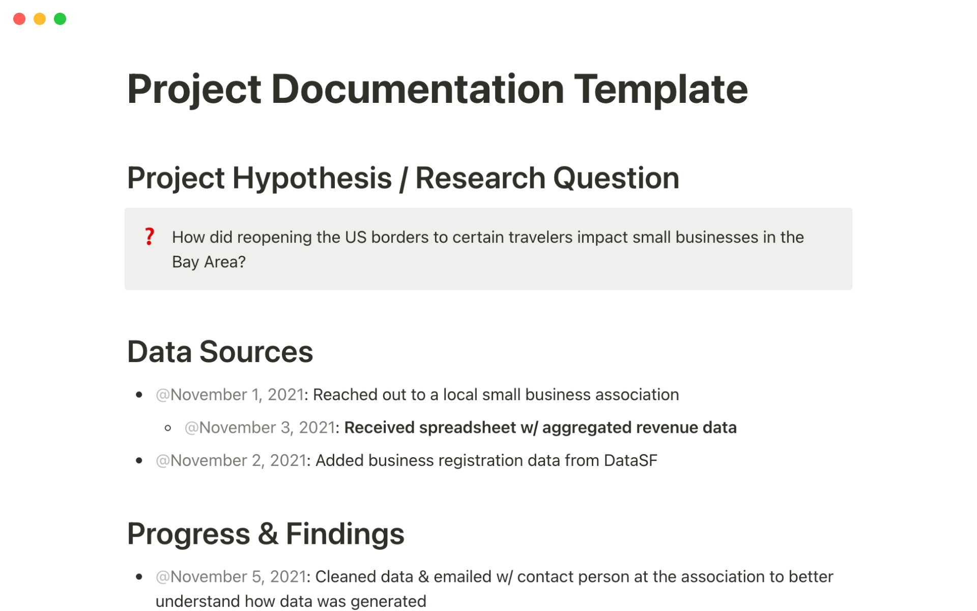 Templates for users to start building a data science portfolio.