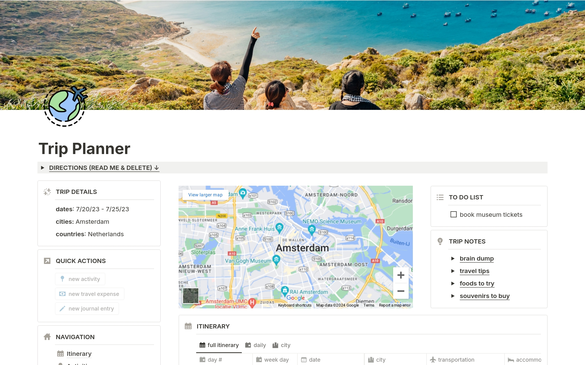 All-in-one travel planner to organize trips and plan your best vacation in one place. 