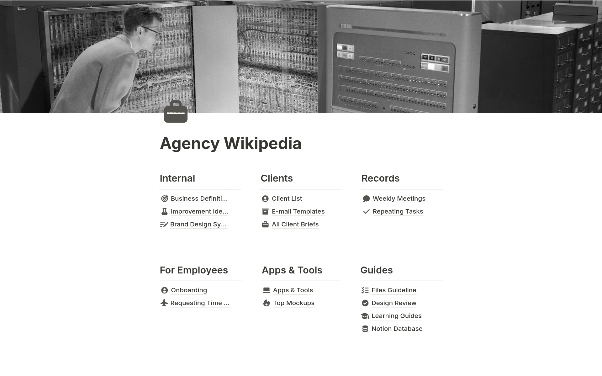 Eine Vorlagenvorschau für Ultimate Business Wiki Dashboard | CRM 