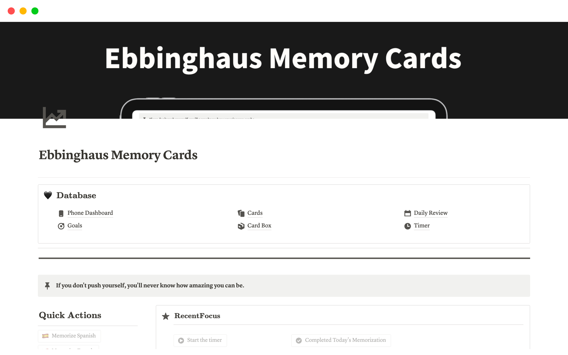 A template preview for Ebbinghaus Memory Cards