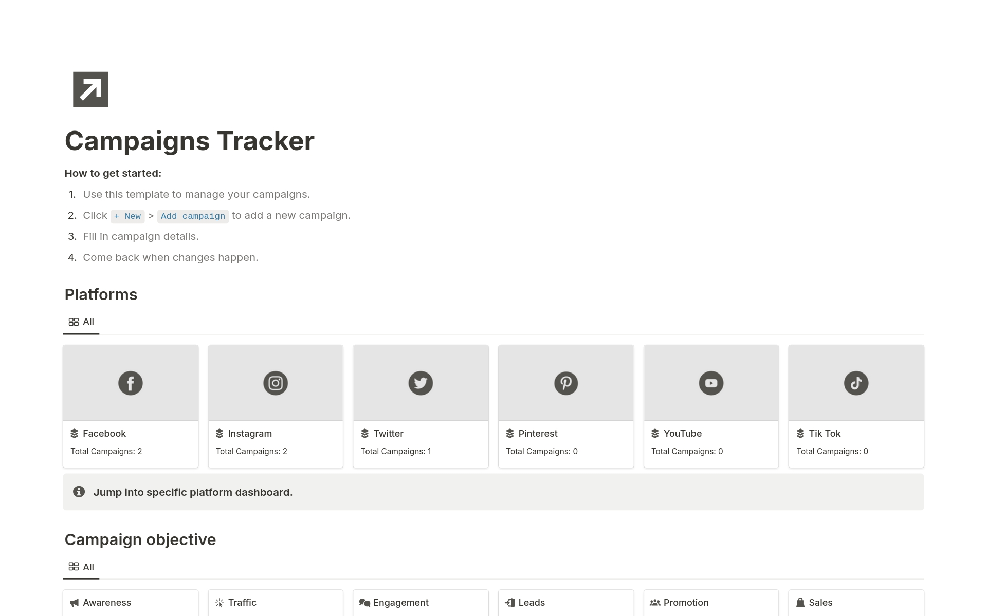 Track and manage your e-commerce business campaigns.
