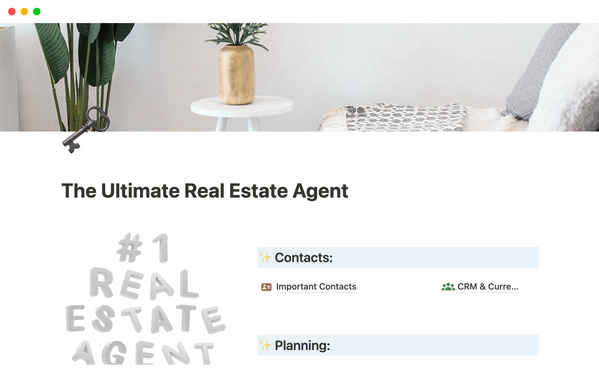 An all-in-one template to help real estate agents become more organized and productive to be a better agent for their clients.