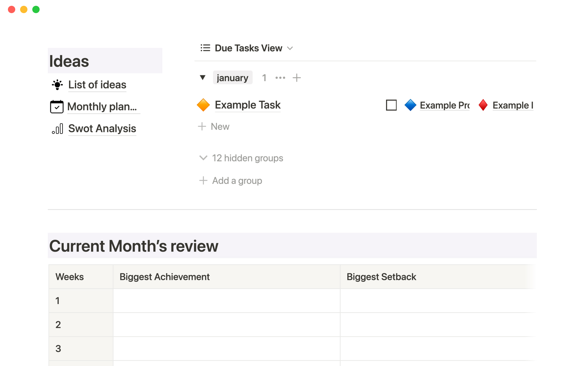 All-in-one project manager | Notion Template