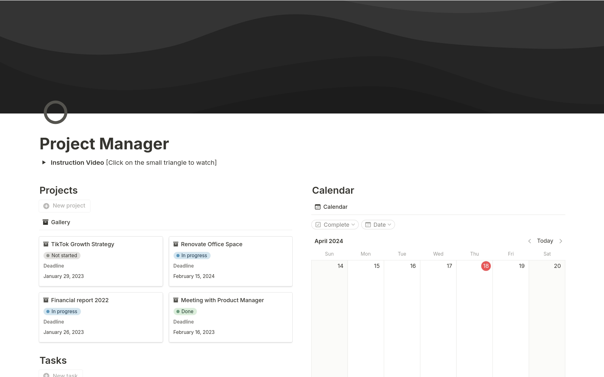 The ultimate tool for staying organized and focused on your projects. 