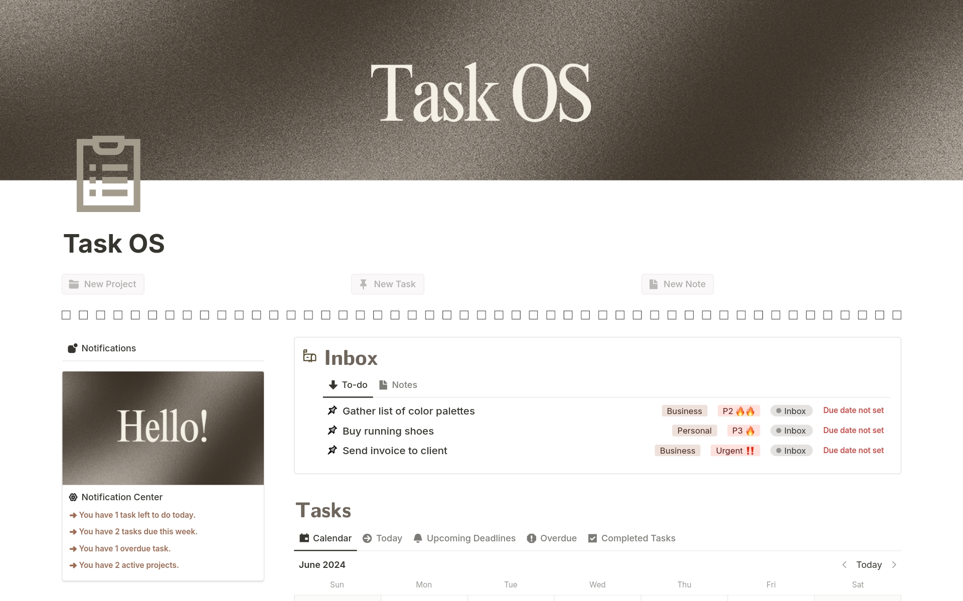 Task os template notion marketplace