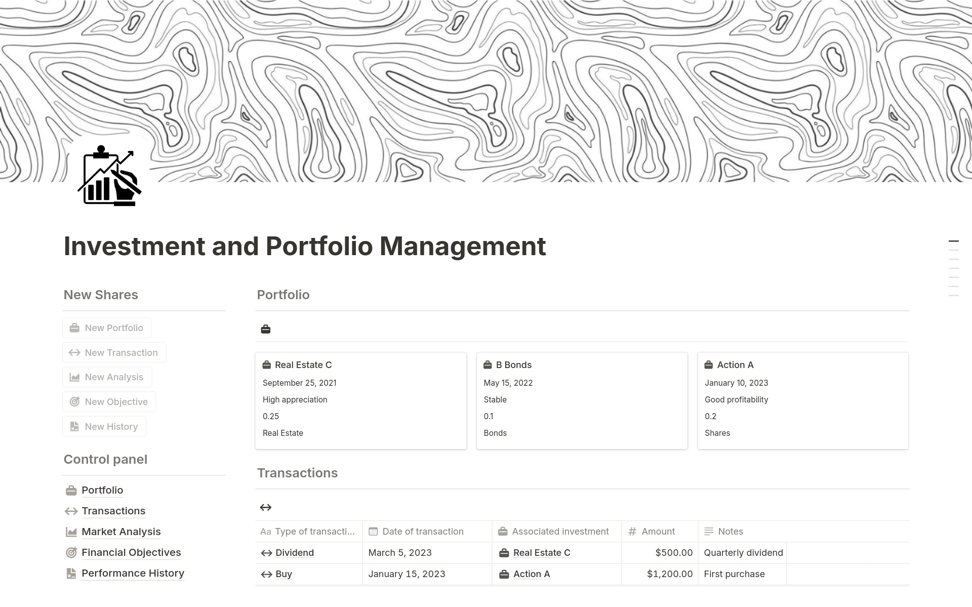 Investment and Portfolio Management Notion Template
