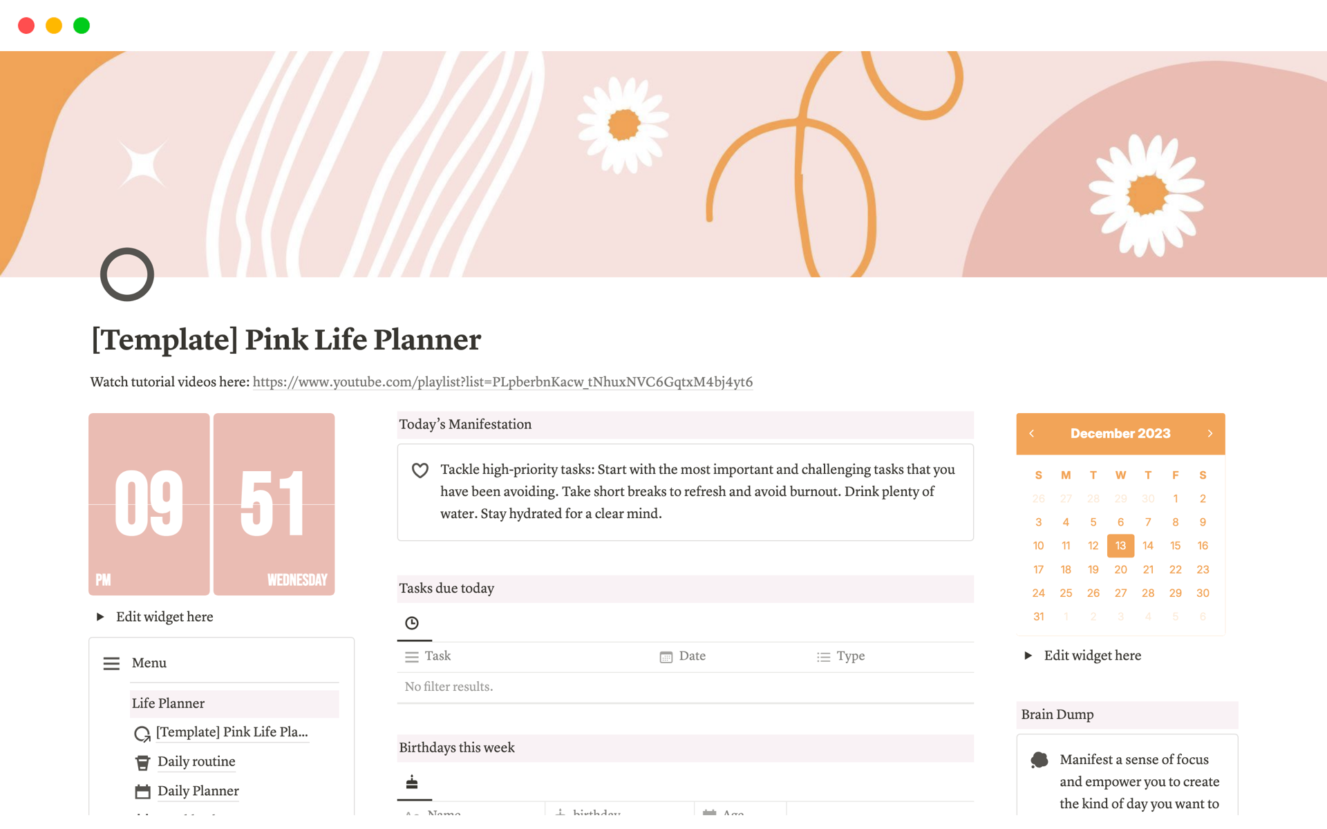 Happy Life Planner Template | Notion Marketplace