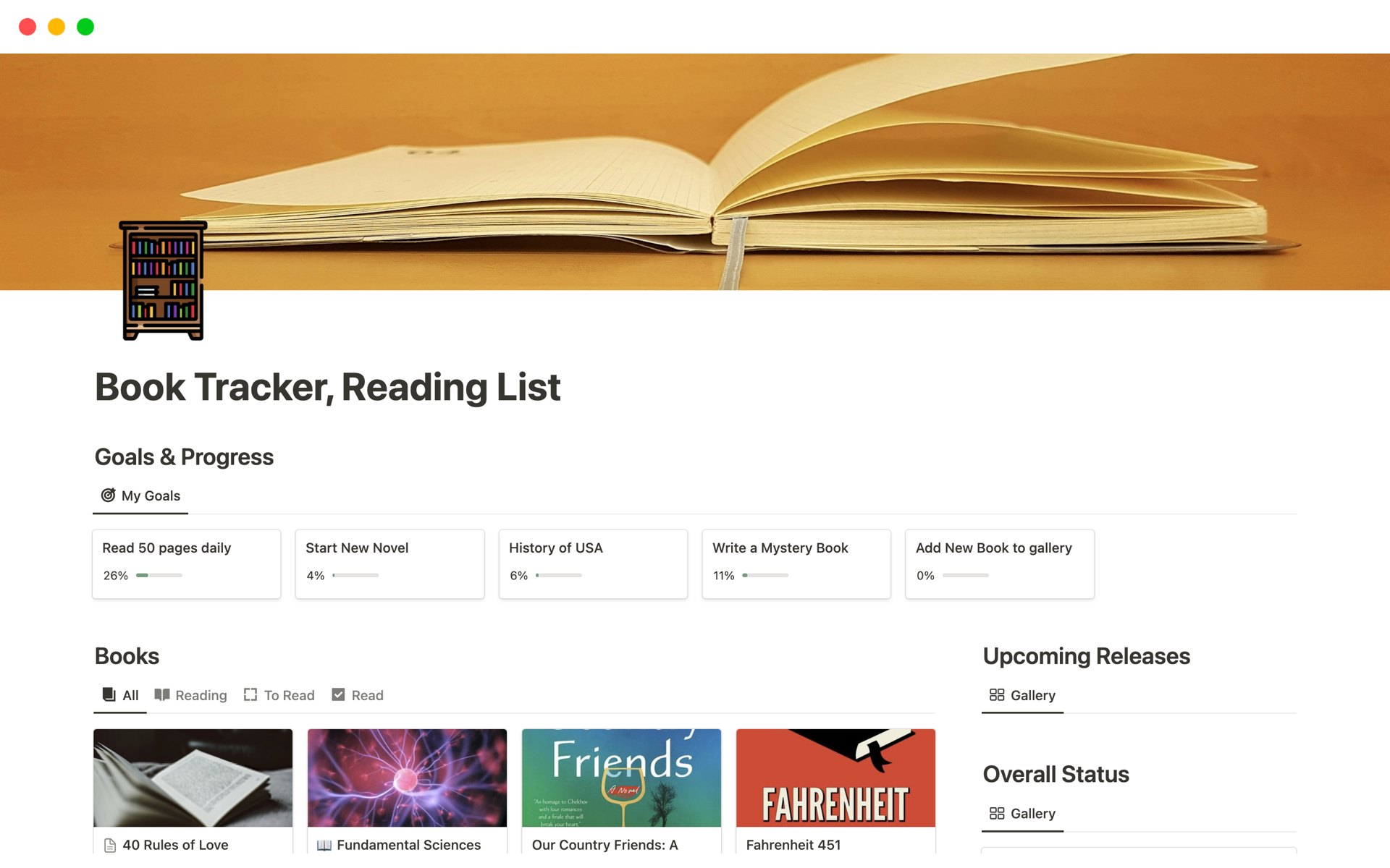 Unlock Your Reading Potential with the All-In-One Book Tracker Notion Template.