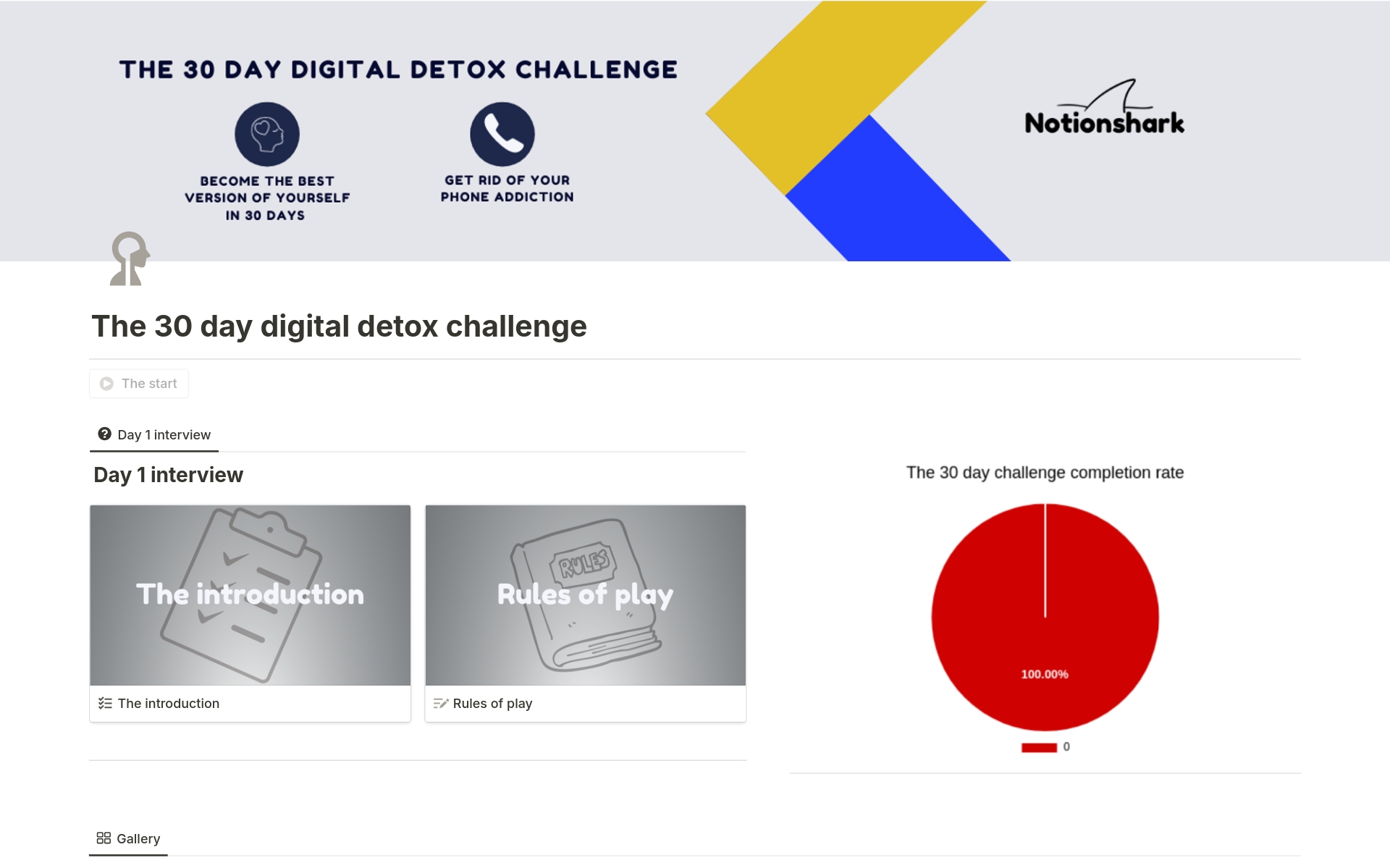 A template preview for The 30 day digital detox challenge