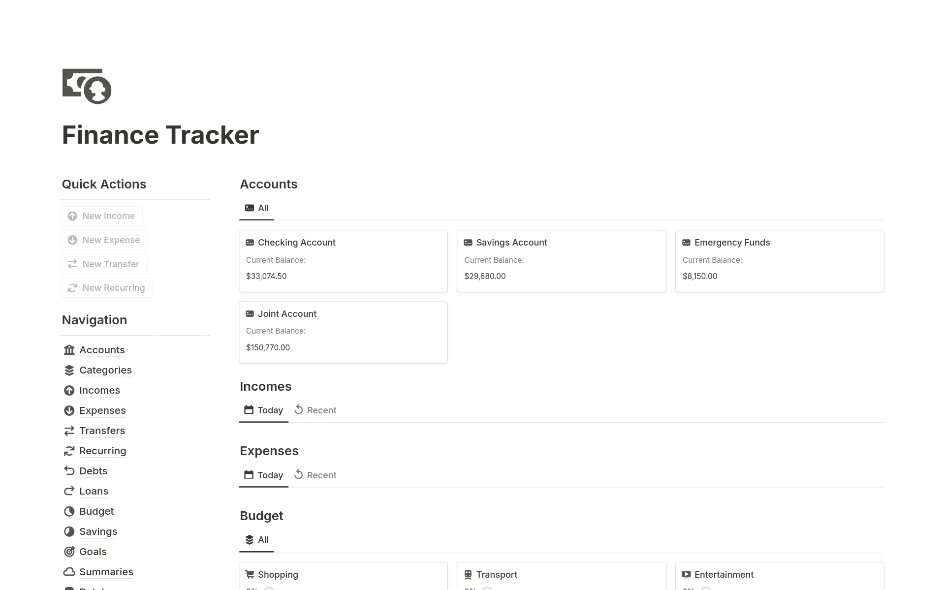 Mange your money with Notion Finance Tracker