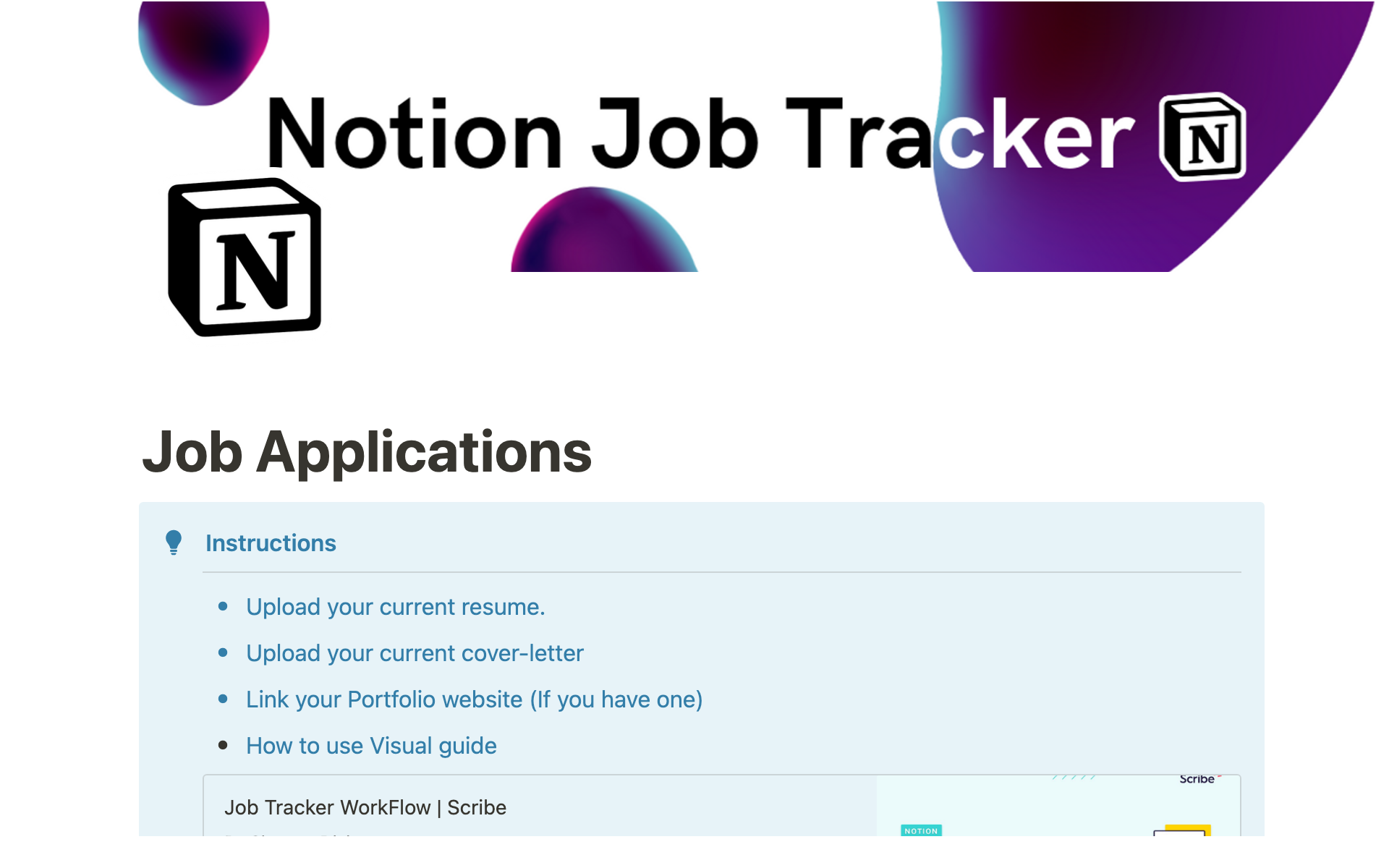 Job Search Notion Template
